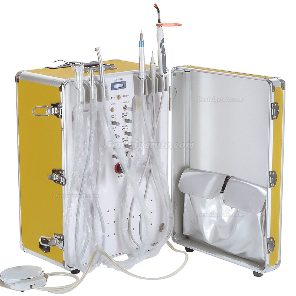 Mobile Dentaleinheit XS-341 (Selbst&auml;ndiger Kompressor + Ultraschallscaler + Aush&auml;rtungslicht)